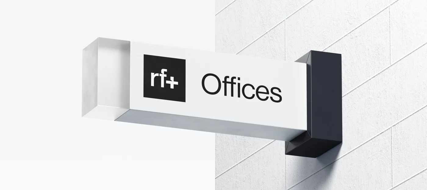 Wayfinding application from the supplied brand guidelines